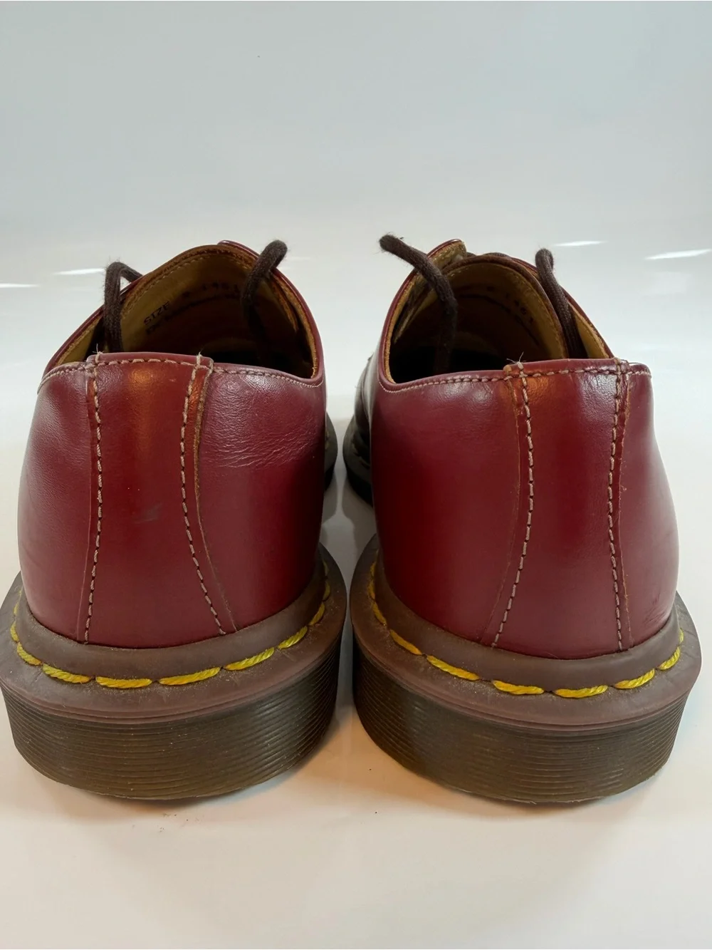 Dr. Martens 1461 Made in England Cherry Red‎ Leather Oxfords Size 9